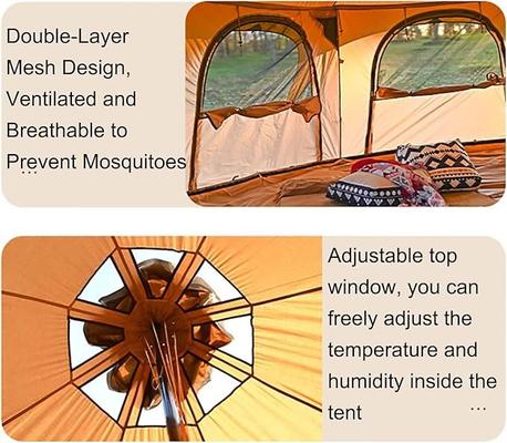 Camping Zelte mieten & vermieten - Familiencampingzelt Jurtenzelt Glockenzelt luxus wasserdichtes Baumwoll Leinwand Glockenzelt 8 P in Elsdorf (Rheinland)