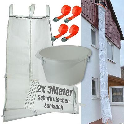 Schuttrutsche mieten & vermieten - Schuttrutsche Bauschuttrutsche Bauschuttentsorgung 6m flexibel 2x3 m Schläuche hohe Standfestigkeit in Elsdorf (Rheinland)