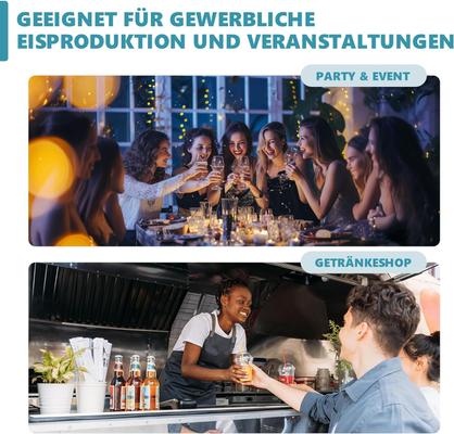 Eiswürfelmaschine mieten & vermieten - Eiswürfelbereiter Eiswürfelmaschine Eismaschine 180 Eiswürfel/Stunde 15 kg Speicher 45 kg/24 h in Elsdorf (Rheinland)