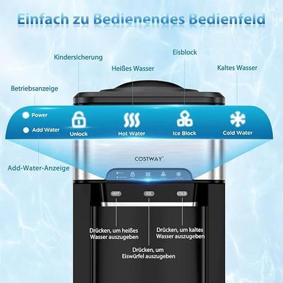 Buffetzubehör mieten & vermieten - Wasserspender 3 in 1 Eiswürfelmaschine mit Warm-/Kaltwasser Eiswürfel in 10 Minuten Eismaschine 3 L in Elsdorf (Rheinland)