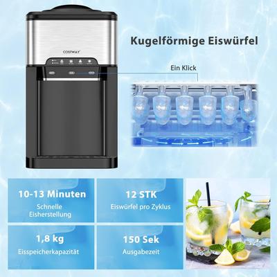 Buffetzubehör mieten & vermieten - Wasserspender 3 in 1 Eiswürfelmaschine mit Warm-/Kaltwasser Eiswürfel in 10 Minuten Eismaschine 3 L in Elsdorf (Rheinland)