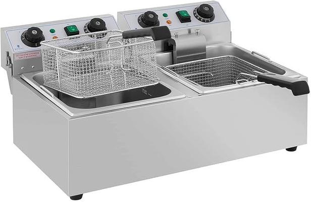 Grill & Ofen mieten & vermieten - Doppelfritteuse Fritteuse 2 x 3200 Watt 2 x 10 Liter 50 – 200°C Kaltzonen mit Timer bis 60 Minuten in Elsdorf (Rheinland)