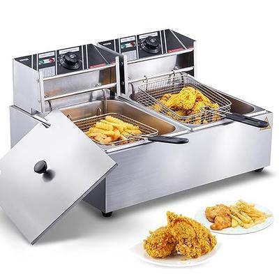 Grill & Ofen mieten & vermieten - Elektrische Fritteuse aus Edelstahl 24 l Doppeltank-Fritteuse 2 x 1500 Watt inkl. 2 Frittierkörbe in Elsdorf (Rheinland)