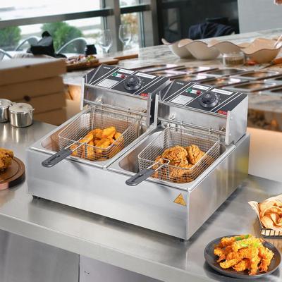 Grill & Ofen mieten & vermieten - Elektrische Fritteuse aus Edelstahl 24 l Doppeltank-Fritteuse 2 x 1500 Watt inkl. 2 Frittierkörbe in Elsdorf (Rheinland)