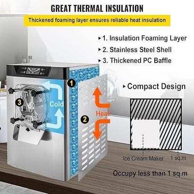 Softeismaschine mieten & vermieten - Harteismaschine kommerziell Eismaschine Streicheis 16-20 L/h Eiscreme 1400 W mit intelligentem LCD in Elsdorf (Rheinland)