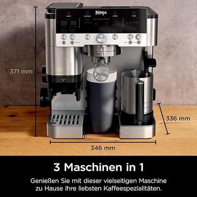 Kaffeemaschinen mieten & vermieten - Ninja Kaffeeautomat Luxe 3-in-1-Kaffeemaschine mit Mahlwerk und Aufschäumer für Latte Cappuccino in Elsdorf (Rheinland)
