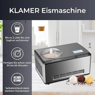 Softeismaschine mieten & vermieten - Streicheis Maschine Eismaschine & Joghurtbereiter 2L Speiseeis Maschine 180W Edelstahl Eismaschine in Elsdorf (Rheinland)