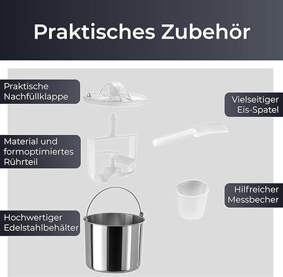 Softeismaschine mieten & vermieten - Streicheis Maschine Eismaschine & Joghurtbereiter 2L Speiseeis Maschine 180W Edelstahl Eismaschine in Elsdorf (Rheinland)