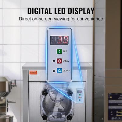 Softeismaschine mieten & vermieten - Gewerbliche Eismaschine Eisbereiter 18 l/h Harteismaschine mit Rädern 6 l Edelstahlzylinder LED in Elsdorf (Rheinland)