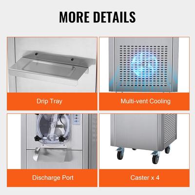Softeismaschine mieten & vermieten - Gewerbliche Eismaschine Eisbereiter 18 l/h Harteismaschine mit Rädern 6 l Edelstahlzylinder LED in Elsdorf (Rheinland)