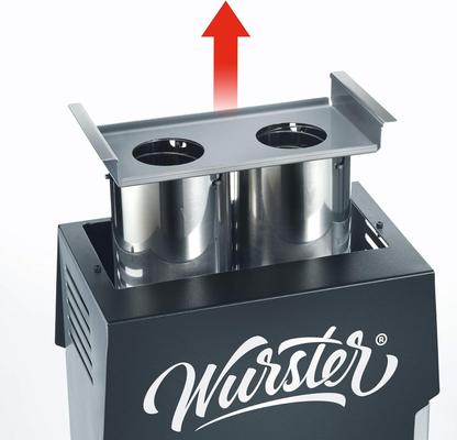 Grill & Ofen mieten & vermieten - Wurstbräter Wurstgrill Wurstmaschine Wurstmaker schwarz abnehmbare Wurstablage [Energieklasse B] in Elsdorf (Rheinland)