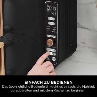 Grill & Ofen mieten & vermieten - Heißluftfritteuse XL Double Stack 2 vertikale Schubladen 4 Kochstufen 2 Schlitze platzsparend 9,5 L in Elsdorf (Rheinland)