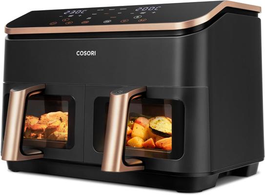 Grill & Ofen mieten & vermieten - Heißluftfritteuse gold 2 Fächer 6-in-1 Dual Zone XXL 8,5 L zwei Kammern mit Sichtfenster in Elsdorf (Rheinland)