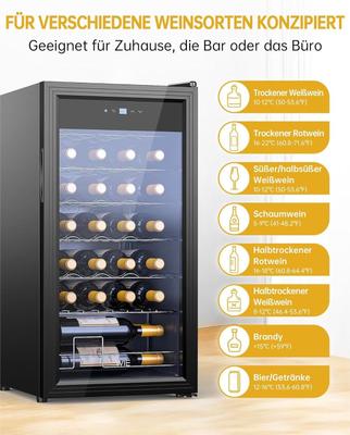 Kühlschrank mieten & vermieten - Weinkühlschrank Weinflaschenkühlschrank Weinschrank Kühlschrank mit Glastüre 28 Flaschen 82 L in Elsdorf (Rheinland)