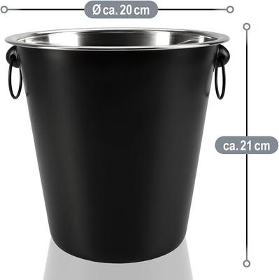 Cocktailbar mieten & vermieten - Weinkühler Sektkühler mit Griffen edles glattes schwarzes Design ideal zum Kühlen von Sekt Wein in Elsdorf (Rheinland)