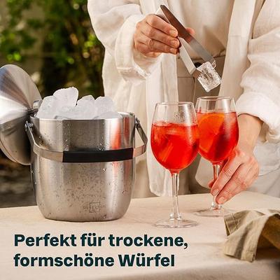 Bar Theke mieten & vermieten - Eiswürfelbehälter Eiskübel mit Deckel und Zange Edelstahl doppelwandig isoliert extra Kühlung in Elsdorf (Rheinland)