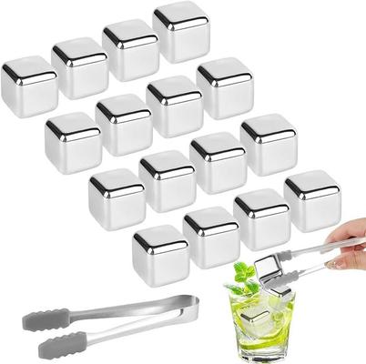 Eiswürfelmaschine mieten & vermieten - Eiswürfel Whiskysteine Edelstahl 18 Stück Edelstahl 304 widerverwendbar gefrorene Eiswürfel Wein in Elsdorf (Rheinland)