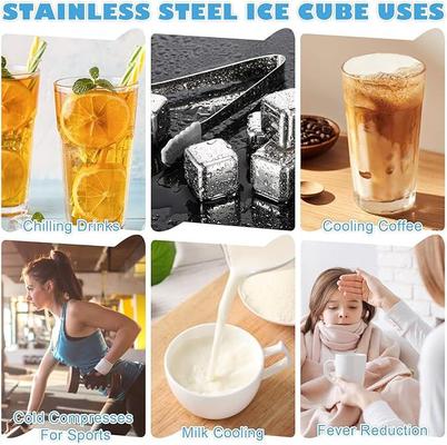 Eiswürfelmaschine mieten & vermieten - Eiswürfel Whiskysteine Edelstahl 18 Stück Edelstahl 304 widerverwendbar gefrorene Eiswürfel Wein in Elsdorf (Rheinland)