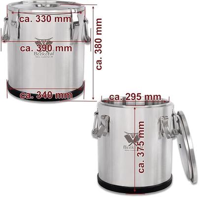 Buffetzubehör mieten & vermieten - Thermobehälter Entlüftung Edelstahl mit 21 L Gesamtvolumen doppelwandig isoliert Transportbehälter in Elsdorf (Rheinland)