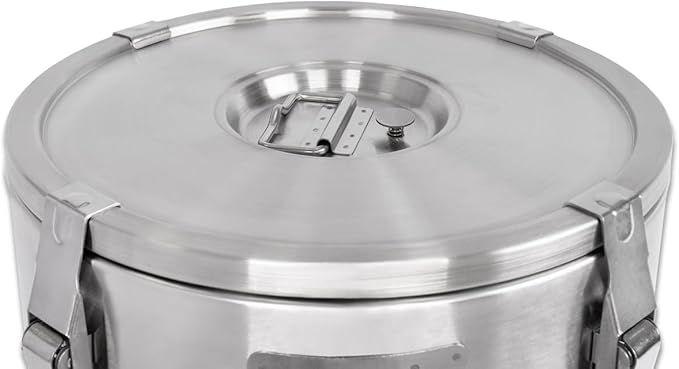 Buffetzubehör mieten & vermieten - Thermobehälter Entlüftung Edelstahl mit 21 L Gesamtvolumen doppelwandig isoliert Transportbehälter in Elsdorf (Rheinland)