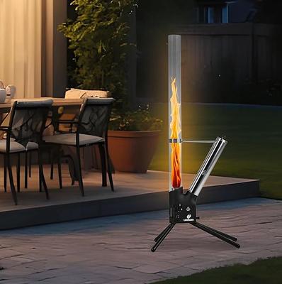 Fackeln & Feuereffekte mieten & vermieten - Feuerrohr Edelstahl Pelletfackel dekorative Feuersäule für Garten & Terrasse raucharme Pelletfackel in Elsdorf (Rheinland)