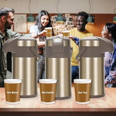 Kaffeemaschinen mieten & vermieten - Pumpkanne 4l Thermoskannen Kaffeespender Kanne Kaffeekanne 4,0 Liter Edelstahl doppelwandig in Elsdorf (Rheinland)