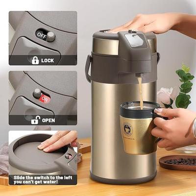 Kaffeemaschinen mieten & vermieten - Pumpkanne 4l Thermoskannen Kaffeespender Kanne Kaffeekanne 4,0 Liter Edelstahl doppelwandig in Elsdorf (Rheinland)
