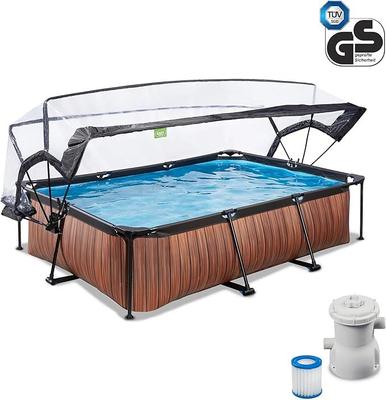 Wasserspiele mieten & vermieten - Schwimmbecken Swimmingpool Gartenpool Holzpool mit Multifunktionsabdeckung 300 x 200 x 65 cm in Elsdorf (Rheinland)