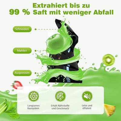 Cocktailbar mieten & vermieten - Entsafter 1,8 L Slow Juicer 400 W 147 mm Einfüllschacht elektrisch hohe Saftausbeute in Elsdorf (Rheinland)