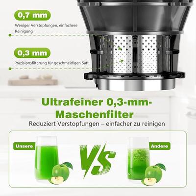 Cocktailbar mieten & vermieten - Entsafter 1,8 L Slow Juicer 400 W 147 mm Einfüllschacht elektrisch hohe Saftausbeute in Elsdorf (Rheinland)
