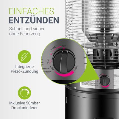 Heizstrahler & Heizpilz mieten & vermieten - Outdoor-Heizstrahler 11 kW Gasbrenner Terrassenheizer Gasbetrieb Terrasse Balkon Garten 5+11 L Gas in Elsdorf (Rheinland)