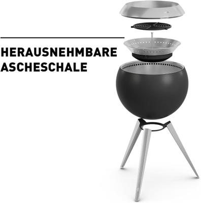 Feuerschale mieten & vermieten - Feuerschale Feuerkorb Feuerstelle rauchfrei hohem Boden Edelstahl emaillierter Holzvergaser in Elsdorf (Rheinland)