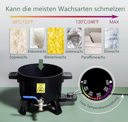 Brenner mieten & vermieten - Wachsschmelzer Wachsschmelztopf Wachsschmelze 6 L temperaturbeständig groß mit Ausgießer einfach in Elsdorf (Rheinland)