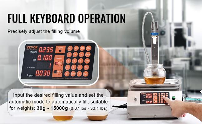 Buffetzubehör mieten & vermieten - Abfüllmaschine 17 l/min Flüssigkeitsabfüllmaschine 30–15.000 g pro Abfüllung Flaschenabfüllmaschine in Elsdorf (Rheinland)