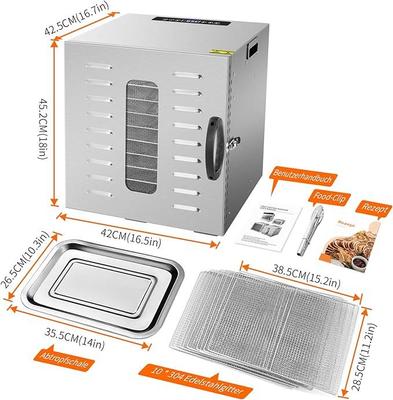 Buffetzubehör mieten & vermieten - Dörrgerät Dörrautomat trocknen Obst Früchten Gemüse u.a. Edelstahl 1000 Watt 10 Stufen mit 30-90°C in Elsdorf (Rheinland)