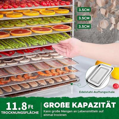 Buffetzubehör mieten & vermieten - Dörrgerät Dörrautomat trocknen Obst Früchten Gemüse u.a. Edelstahl 1000 Watt 10 Stufen mit 30-90°C in Elsdorf (Rheinland)