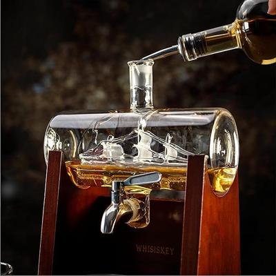 Cocktailbar mieten & vermieten - WHISKEY Karaffen-Set Whisky Schiffskaraffe 1100 ml 2 Whiskygläser 4 Whiskysteine edel servieren in Elsdorf (Rheinland)