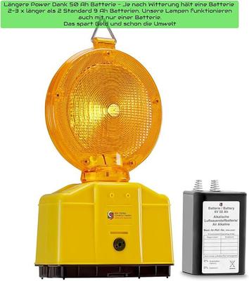 Absperrzubehör mieten & vermieten - Baustellenleuchten Warnleuchten 10 Stück Baustellenbeleuchtung automatische Tag- Nachtschaltung LED in Elsdorf (Rheinland)