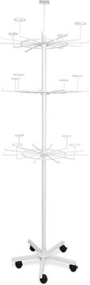 Messe Zubehör mieten & vermieten - Drehständer Huthalter Verkaufsständer 3 Rondelle 8 Haken 4 Huthaltern weiß 205 cm Schlidhalter in Elsdorf (Rheinland)