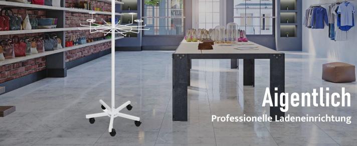 Messe Zubehör mieten & vermieten - Drehständer Huthalter Verkaufsständer 3 Rondelle 8 Haken 4 Huthaltern weiß 205 cm Schlidhalter in Elsdorf (Rheinland)