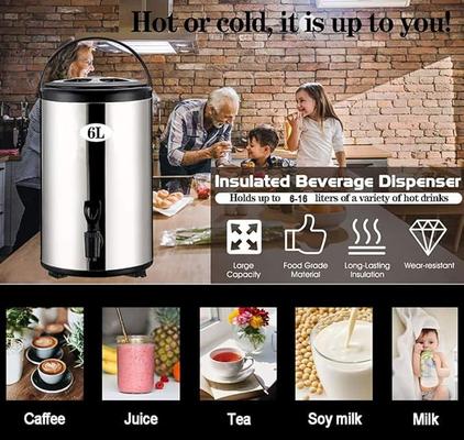 Catering mieten & vermieten - Suppenkessel isolierter Catering-Getränkespender Heißwasserspender Edelstahl mit Hahn 16 L Milchtee in Elsdorf (Rheinland)