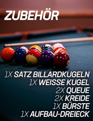 Billardtisch mieten & vermieten - Pool Billard Billardtisch Tischbillard inkl. einem Satz Kugeln Aufbaudreieck 2 Queues mit Kreide in Elsdorf (Rheinland)