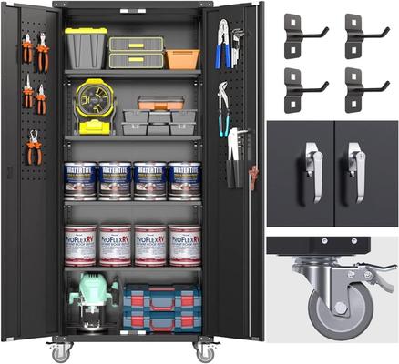 Messemöbel mieten & vermieten - Metallschrank Stahlschrank Messeschrank Wertschrank auf Rädern Pegboard abschließbar 4 Böden in Elsdorf (Rheinland)