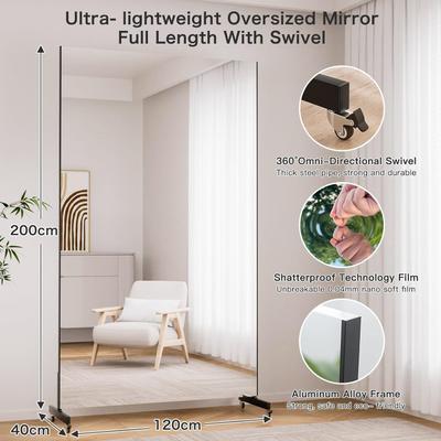 Kulissen mieten & vermieten - Tanzspiegel Fitnessspiegel Therapiespiegel Partyspiegel Konzertspiegel Ganzkörperspiegel 200x120 cm in Elsdorf (Rheinland)