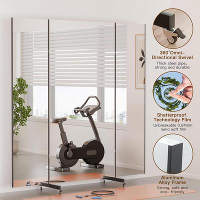 Kulissen mieten & vermieten - Konzertspiegel Partyspiegel 200x200 Ganzkörperspiegel klappbar Standspiegel Rollen Spiegel in Elsdorf (Rheinland)