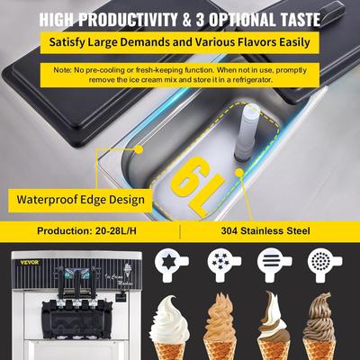 Softeismaschine mieten & vermieten - Speiseeisbereiter stehende kommerzielle Softeismaschine Eismaschine 2x6 L Ice Cream Maker 20-28 L/h in Elsdorf (Rheinland)