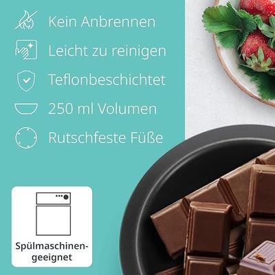 Cocktailbar mieten & vermieten - Schokofondue Schokoladenfondue elektrisch 500 ml 8 Spieße 2 Temperaturstufen Schmelzen Warmhalten in Elsdorf (Rheinland)