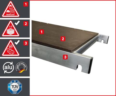 Gerüst mieten & vermieten - Treppengerüst 9,1 m Arbeitshöhe gebremste Lenkrollen TÜV Traglast 200kg/m² Alu Rollgerüst Baugerüst in Elsdorf (Rheinland)
