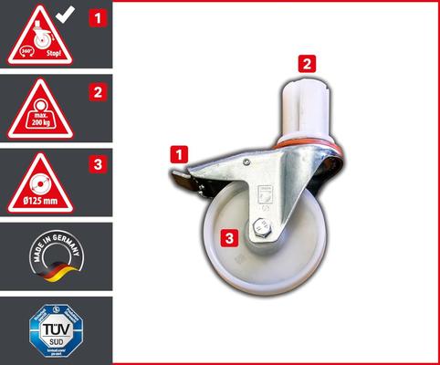 Gerüst mieten & vermieten - Treppengerüst 9,1 m Arbeitshöhe gebremste Lenkrollen TÜV Traglast 200kg/m² Alu Rollgerüst Baugerüst in Elsdorf (Rheinland)