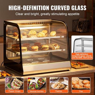 Buffetzubehör mieten & vermieten - 111 L Speisenwärmer 2-stufig kommerziell 850 W Speisenwärmer mit gehärtetem Glas und Dampfheizung in Elsdorf (Rheinland)